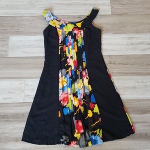 Shabby Apple Floral Panal Tea Dress